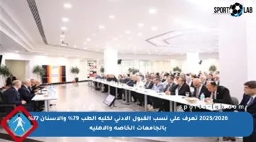 2025/2026 تعرف على نسب القبول الأدنى لكلية الطب 79% والأسنان 77% بالجامعات الخاصة والأهلية